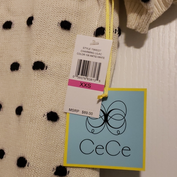 Cynthia Steffe Mini Pompom Puff Sleeve Sweater XXS - Picture 5 of 8